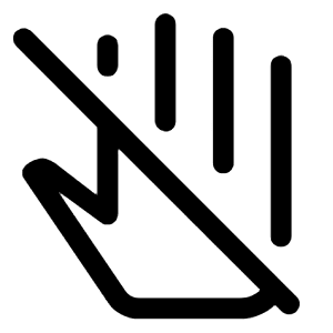 Do Not Touch Icon from Rounded Line - Material Symbols Set