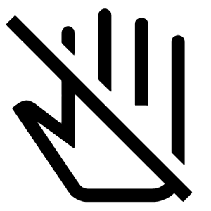 Do Not Touch Icon from Outlined Line - Material Symbols Set