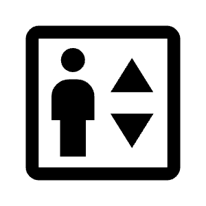 Elevator Icon from Outlined Line - Material Symbols Set