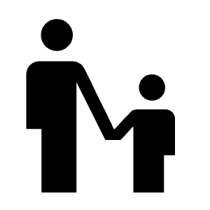 Escalator Warning Fill Icon from Outlined Fill - Material Symbols Set