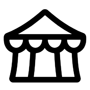 Festival Icon from Rounded Line - Material Symbols Set