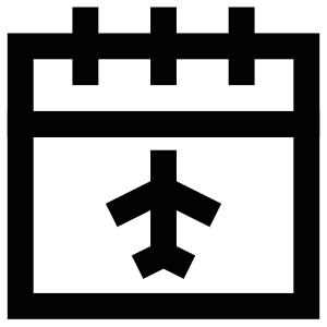 Flight Date Icon from Atlas Line Set