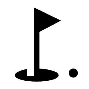 Golf Course Fill Icon from Sharp Fill - Material Symbols Set