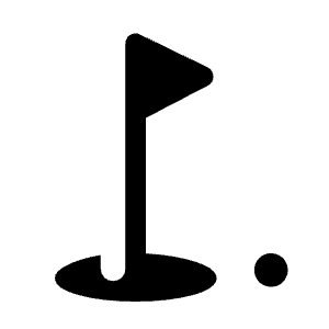 Golf Course Icon from Rounded Line - Material Symbols Set