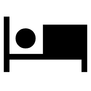 Hotel Fill Icon from Sharp Fill - Material Symbols Set