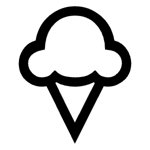 Icecream Icon from Sharp Line - Material Symbols Set