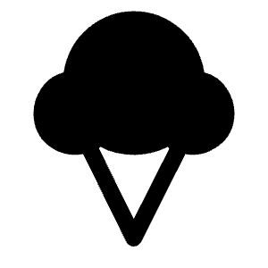 Icecream Fill Icon from Rounded Fill - Material Symbols Set