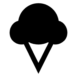 Icecream Fill Icon from Sharp Fill - Material Symbols Set