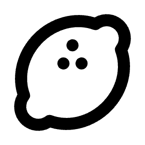 Lemon Icon from Rounded Line - Streamline Material Free Set