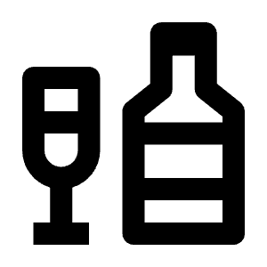 Liquor Icon from Outlined Line - Streamline Material Free Set
