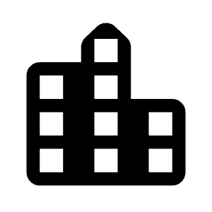 Location City Fill Icon from Rounded Fill - Material Symbols Set
