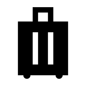 Luggage Fill Icon from Sharp Fill - Material Symbols Set