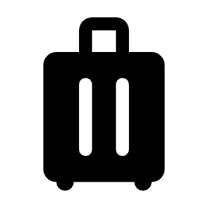 Luggage Fill Icon from Rounded Fill - Material Symbols Set
