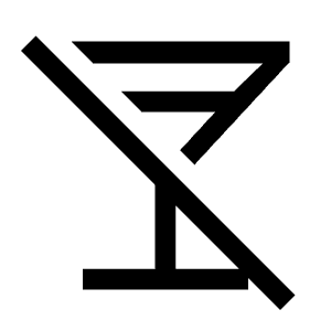 No Drinks Icon from Sharp Line - Material Symbols Set