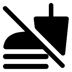 No Food Fill Icon from Rounded Fill - Material Symbols Set