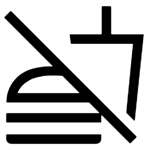 No Food Icon from Outlined Line - Material Symbols Set