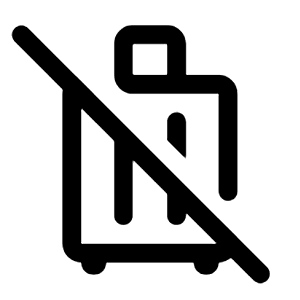 No Luggage Icon from Rounded Line - Material Symbols Set