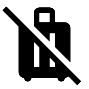 No Luggage Fill Icon from Outlined Fill - Material Symbols Set