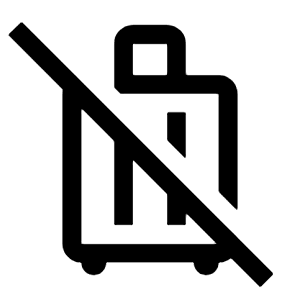 No Luggage Icon from Outlined Line - Material Symbols Set