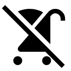 No Stroller Fill Icon from Outlined Fill - Material Symbols Set