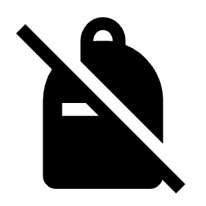 Personal Bag Off Fill Icon from Outlined Fill - Material Symbols Set