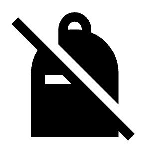 Personal Bag Off Fill Icon from Sharp Fill - Material Symbols Set