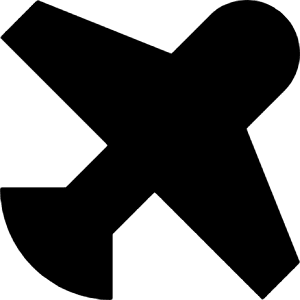 Plane Icon from Block – Free Set
