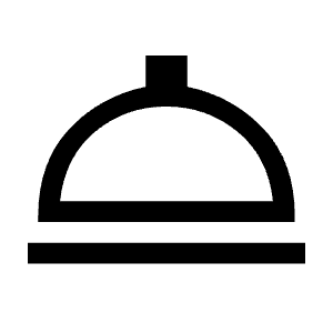 Room Service Icon from Sharp Line - Material Symbols Set