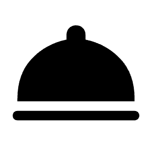 Room Service Fill Icon from Rounded Fill - Material Symbols Set