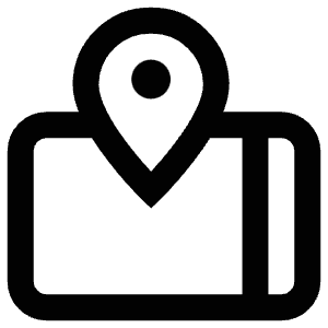 Smartphone Location Icon from Atlas Line Set