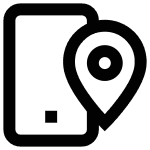 Smartphone Location Pin Icon from Atlas Line Set