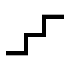 Stairs 2 Icon from Outlined Line - Material Symbols Set