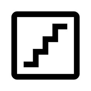 Stairs Icon from Outlined Line - Material Symbols Set