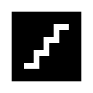Stairs Fill Icon from Sharp Fill - Material Symbols Set
