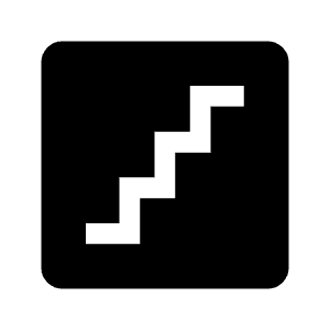 Stairs Fill Icon from Outlined Fill - Material Symbols Set