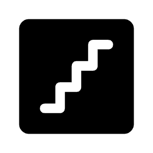 Stairs Fill Icon from Rounded Fill - Material Symbols Set
