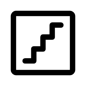 Stairs Icon from Rounded Line - Material Symbols Set