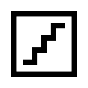 Stairs Icon from Sharp Line - Material Symbols Set