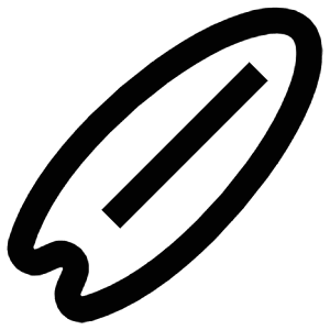 Surfboard Icon from Atlas Line Set