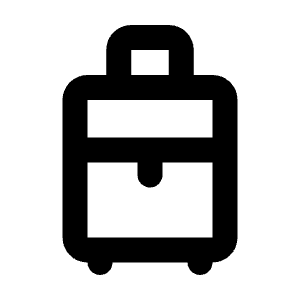 Travel Luggage And Bags Icon from Rounded Line - Streamline Material Free Set