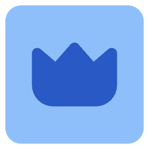 Crown Square Icon from Core Flat Set