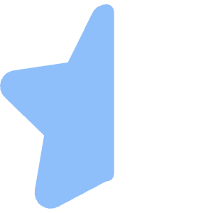 Half Star 1 Icon from Core Flat Set