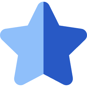 Half Star 2 Icon from Core Flat Set