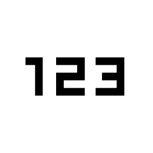 123 Fill Icon from Sharp Fill - Material Symbols Set