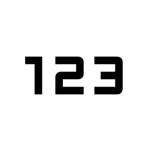 123 Fill Icon from Outlined Fill - Material Symbols Set