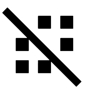 Apps Off Fill Icon from Sharp Fill - Streamline Material Free Set