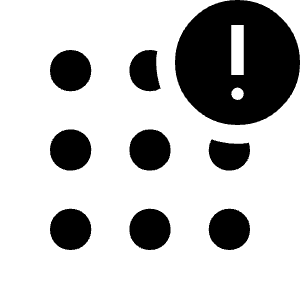 Apps Outage Icon from Sharp Line - Material Symbols Set