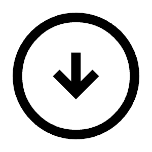 Arrow Circle Down Icon from Sharp Line - Material Symbols Set