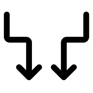 Arrow Or Edge Fill Icon from Rounded Fill - Material Symbols Set