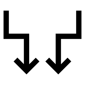 Arrow Or Edge Icon from Sharp Line - Material Symbols Set